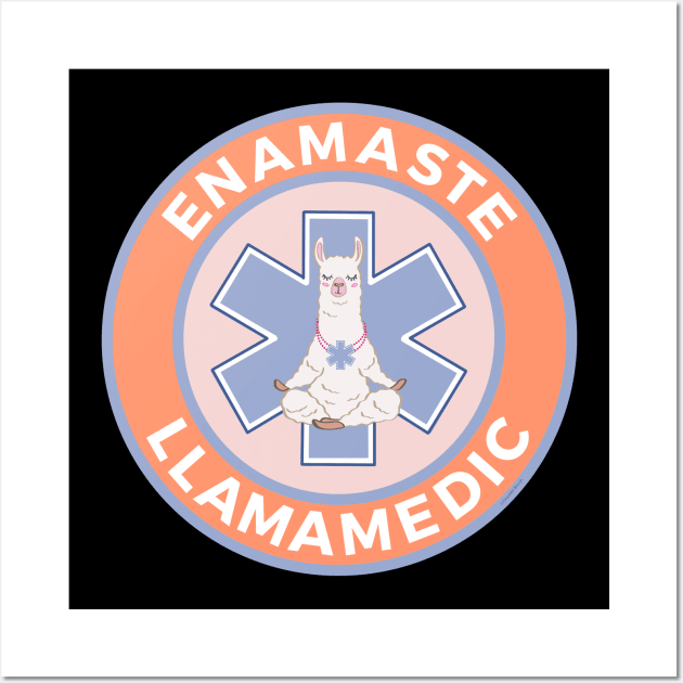 Funny Llama EMS EMT Paramedic Gift First Responder Medic Wall Art by DoubleBrush